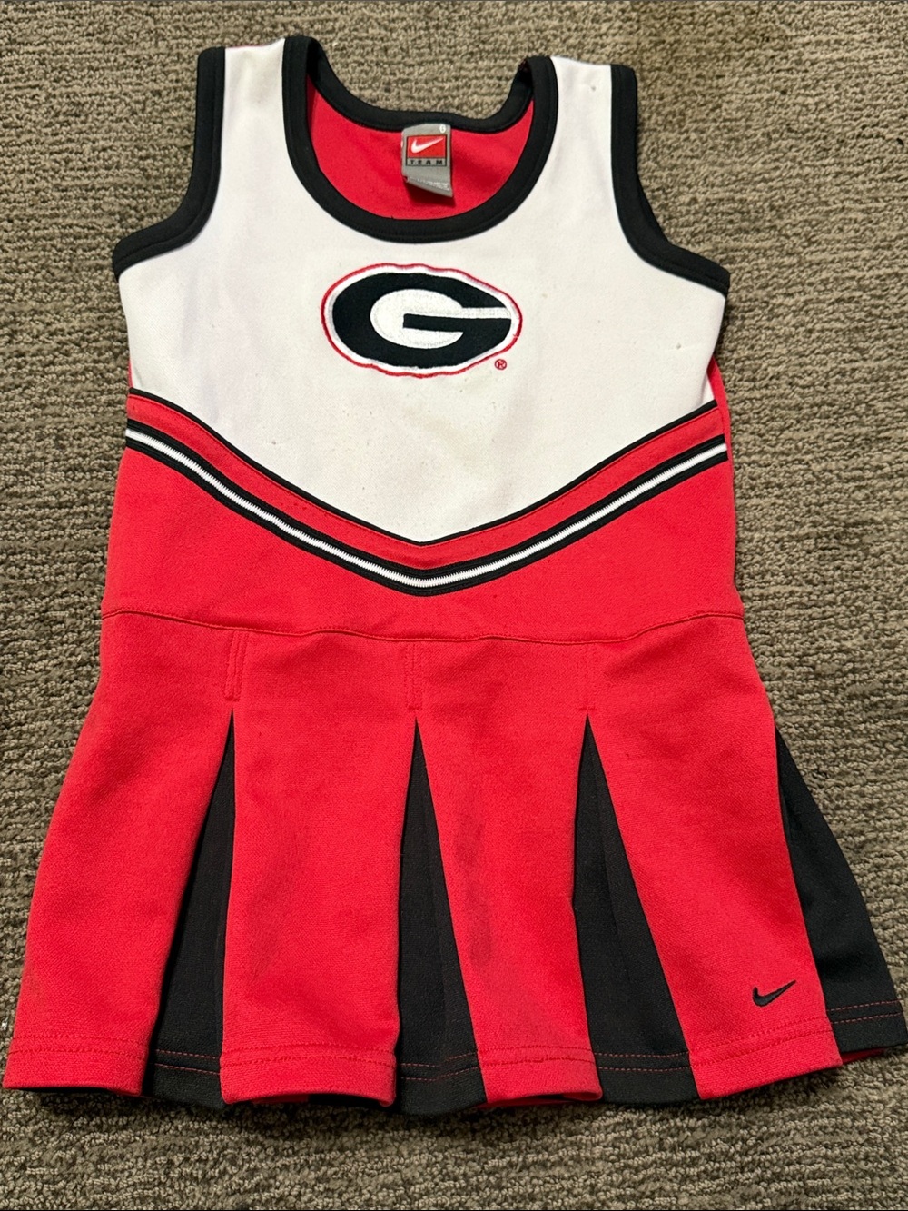 Nike Kids Red White & Black Georgia Bulldogs Cheerleader Dress